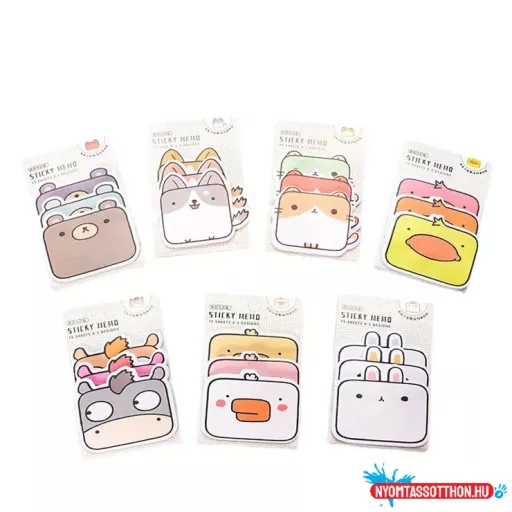 Cuki állatpofis öntapadó post-it