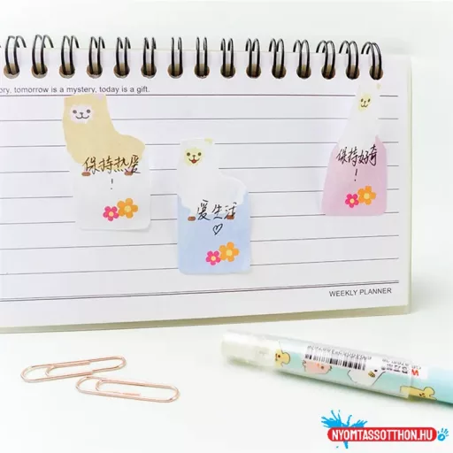 Láma és barátai öntapadó oldaljelölő