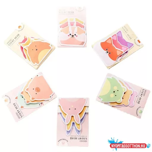 Cuki állatkás öntapadó post-it