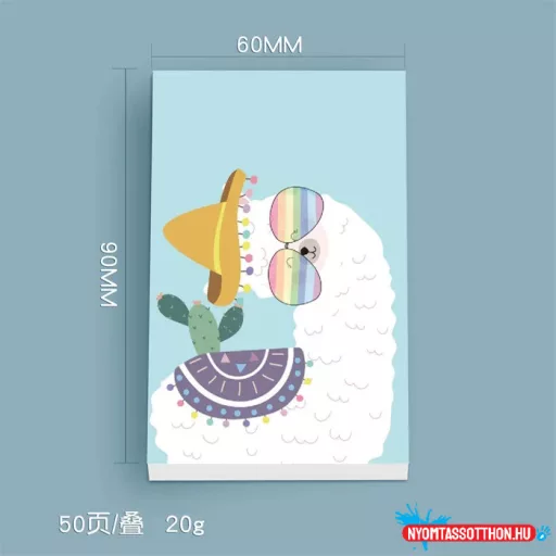 Alpakák világa öntapadós jegyzettömb