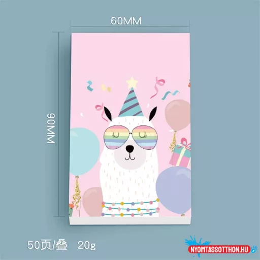 Alpakák világa öntapadós jegyzettömb