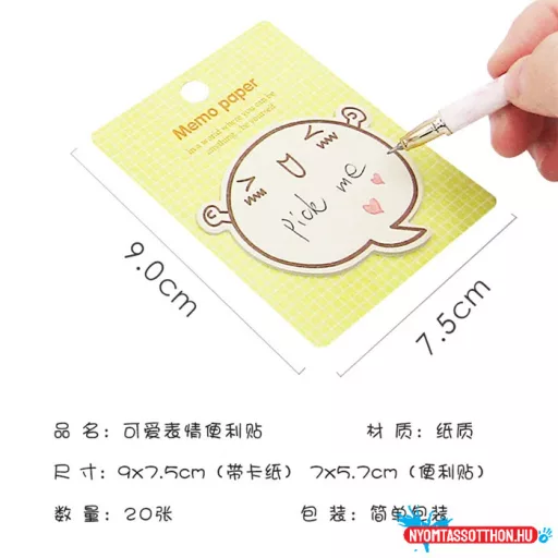 Hangulatos szövegbuborék öntapadós jegyzettömb