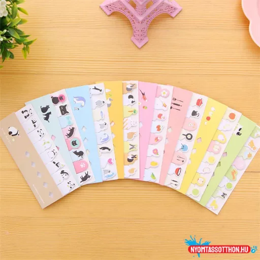 Kawaii állatkás oldaljelölő szett 2