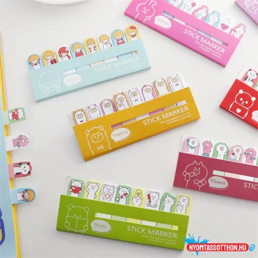 Kawaii állatkás oldaljelölő szett 1