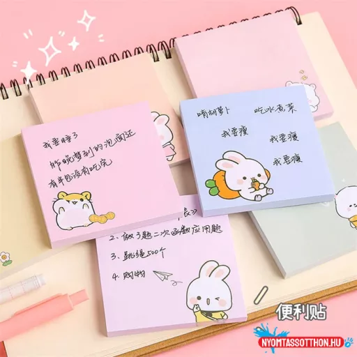 Pasztell hörcsögös öntapadós jegyzettömb