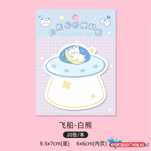 Kawaii, formás öntapadós jegyzettömb