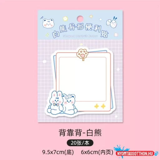 Kawaii, formás öntapadós jegyzettömb
