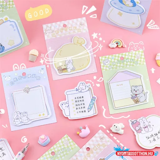 Kawaii, formás öntapadós jegyzettömb