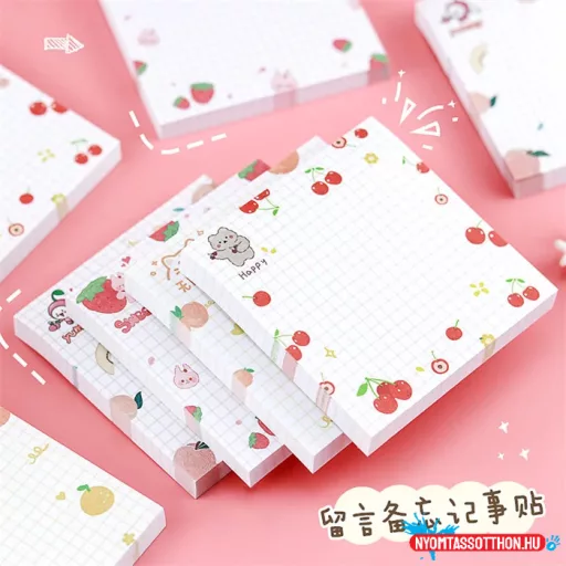 Édes gyümölcs keretes öntapadós jegyzettömb