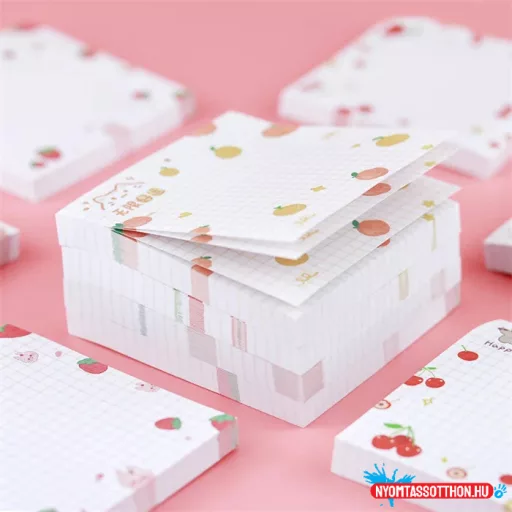 Édes gyümölcs keretes öntapadós jegyzettömb