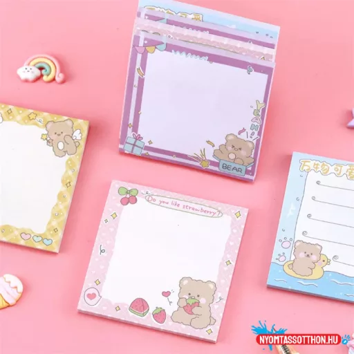 Cuki maci keretes öntapadós jegyzettömb