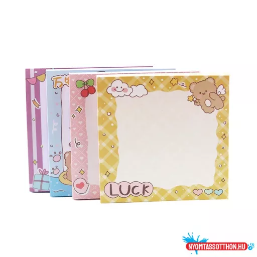 Cuki maci keretes öntapadós jegyzettömb