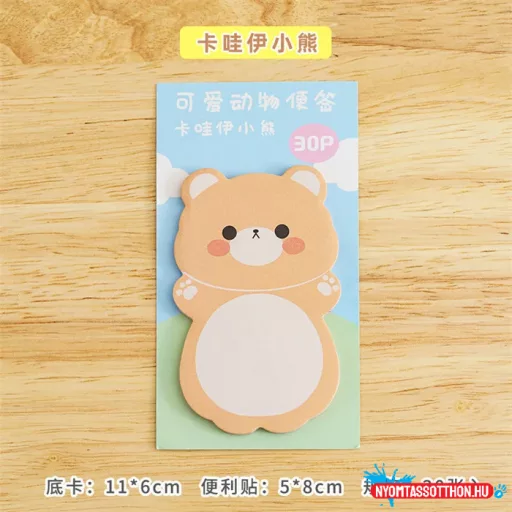 Ölelésre váró cuki állatkák öntapadós jegyzettömb