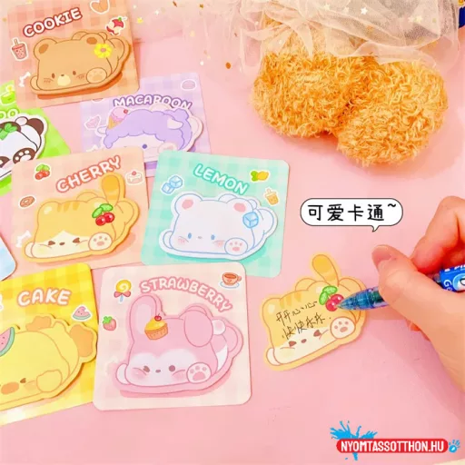 Édes kaja állatkák öntapadós jegyzettömb