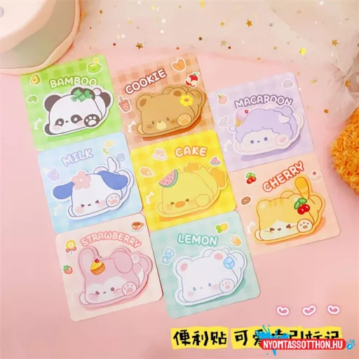 Édes kaja állatkák öntapadós jegyzettömb