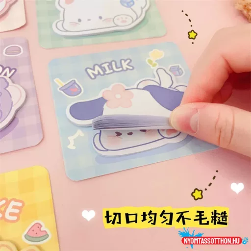 Édes kaja állatkák öntapadós jegyzettömb