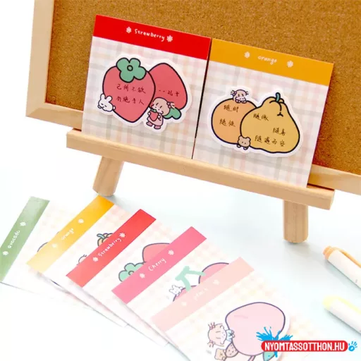 Cuki gyümölcsös öntapadós jegyzettömb