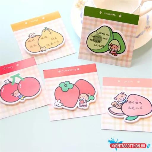 Cuki gyümölcsös öntapadós jegyzettömb