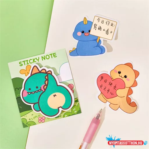 Kawaii dinos öntapadós jegyzettömb