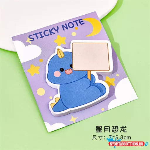Kawaii dinos öntapadós jegyzettömb