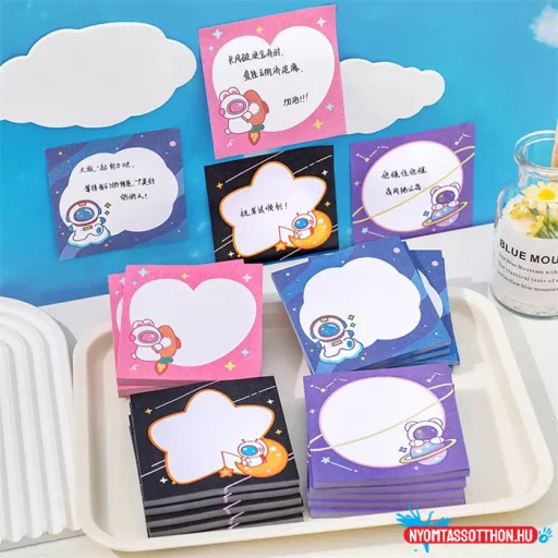 Asztronauta mintás öntapadós jegyzettömb