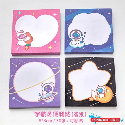 Asztronauta mintás öntapadós jegyzettömb