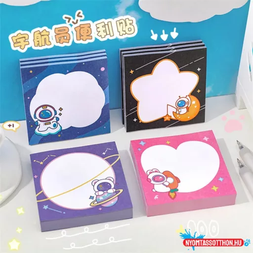 Asztronauta mintás öntapadós jegyzettömb