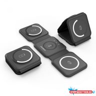   Choetech 3-1ben (összecsukható vezeték nélküli,fekete), töltő