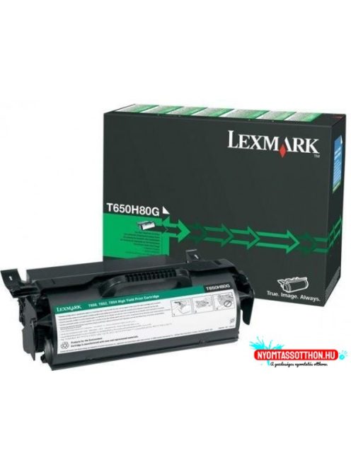 Lexmark T65x Black toner 25.000 oldal (Eredeti) T650H80G