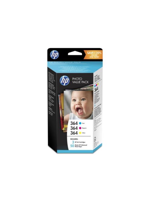 HP 364 Series Photosmart Photo Value Pack 50 sheets 10x15 cm T9D88EE (Eredeti)