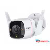   TP LINK Tapo C325WB kültéri biztonsági Wi-Fi kamera 2K QHD, 4MP, IP66, ColorPro, Night Vision, fehér
