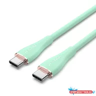   VENTION USB 2.0 C M to C M  5A kábel  1.5M Light Green Silicone Type