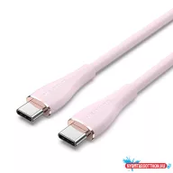  VENTION USB 2.0 C M to C M  5A kábel  1.5M Pink Silicone Type