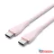VENTION USB 2.0 C M to C M  5A kábel  1.5M Pink Silicone Type
