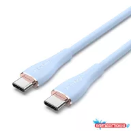   VENTION USB 2.0 C M to C M  5A kábel  1.5M Light Blue Silicone Type