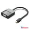 VENTION Type-C to VGA Adapter 0.15M Black ABS Type