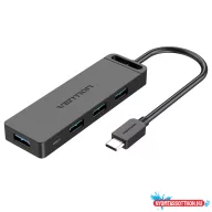 Vention USB-C -> USB-A 3.0*4 & Micro B USB 1m, Hub