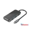 VENTION Multi-function Type-C to HDMI/USB3.0*3/PD Dokkoló 0.15m Gray Metal Type