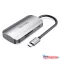 VENTION USB-C to USB3.0x3/SD/TF/PD Hub 0.15M Gray Aluminum Alloy Type