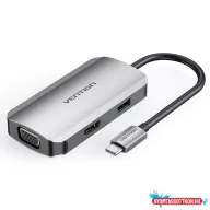 VENTION USB-C to HDMI/VGA/USB 3.0/PD Dokkoló