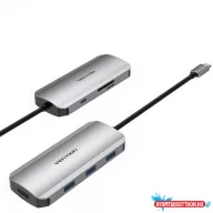 VENTION dokkoló 7 in 1 USB-C to HDMI/USB 3.0x3/SD/TF/PD