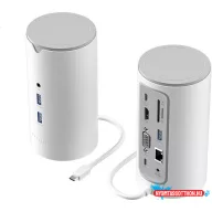   VENTION Dokkoló USB-C - HDMI/VGA/USB 3.1 Gen 1-C/USB 3.0x3/RJ45/SD/TF/TRRS 3.5mm/PD/DC 0.25M