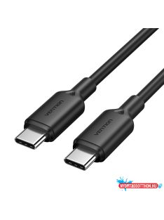 Vention Szövet USB-C -> USB-C,(3A, fekete), 1m, kábel