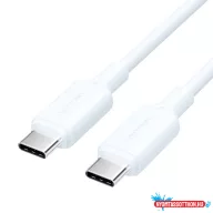 Vention Szövet USB-C -> USB-C,(3A, fehér), 2m, kábel