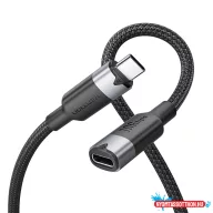   Vention USB-C 3.2/M -> USB-C 3.2/F, 1m,(hosszabbító, fekete, Gen2, 10Gbps), kábel