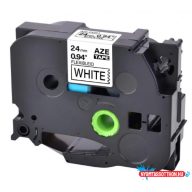   Utángyártott BROTHER TZeFX151 szalagkazetta 24 mm x 8 m flexi átlátszó alapon fekete nyomtatás