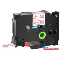   Utángyártott BROTHER TZe242 szalagkazetta 18mm x 8m fehér alapon piros felirat