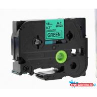   Utángyártott BROTHER TZe741 szalagkazetta 18mm x 8m laminált zöld alapon fekete felirat