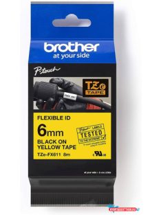 Brother TZe-FX611 6 mm széles 8m hosszú szalagkazetta