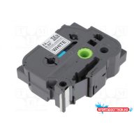   Utángyártott BROTHER TZeS251 szalagkazetta 24mm x 8m fehér alapon fekete felirat, erős tapadású